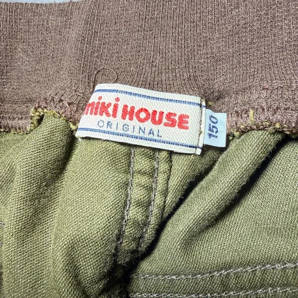 Vintage Miki House boy pants bottom stretch green size 150